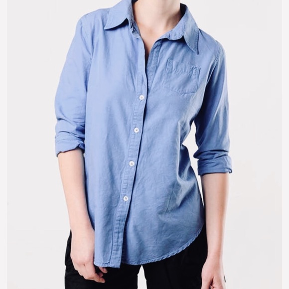 Elizabeth and James Chambray Zip Back Button Up - Picture 2 of 8